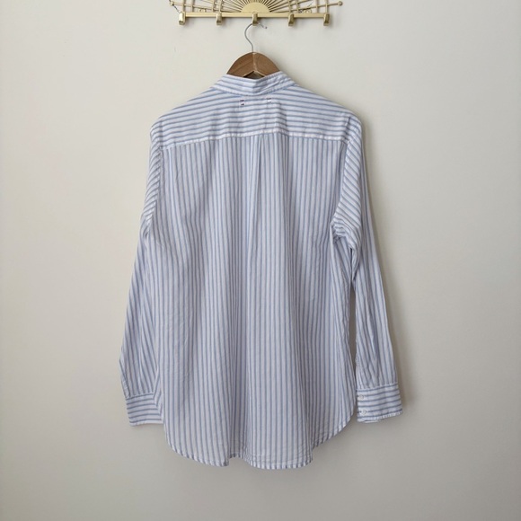 Xirena Striped Button Front Long Sleeve Shirt Large - Picture 4 of 7